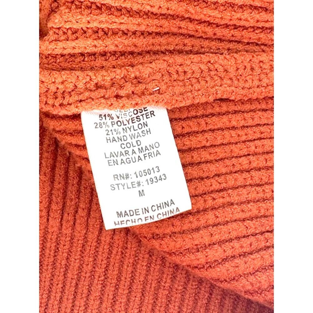 Andree By Unit Rust Orange Sweater With Raised Po… - image 6